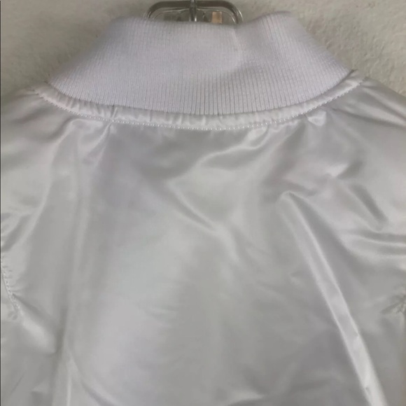 Alpha Industries MA-1 Slim Fit Bomber Jacket NWT White - X-Small XS Reversible - Picture 10 of 13